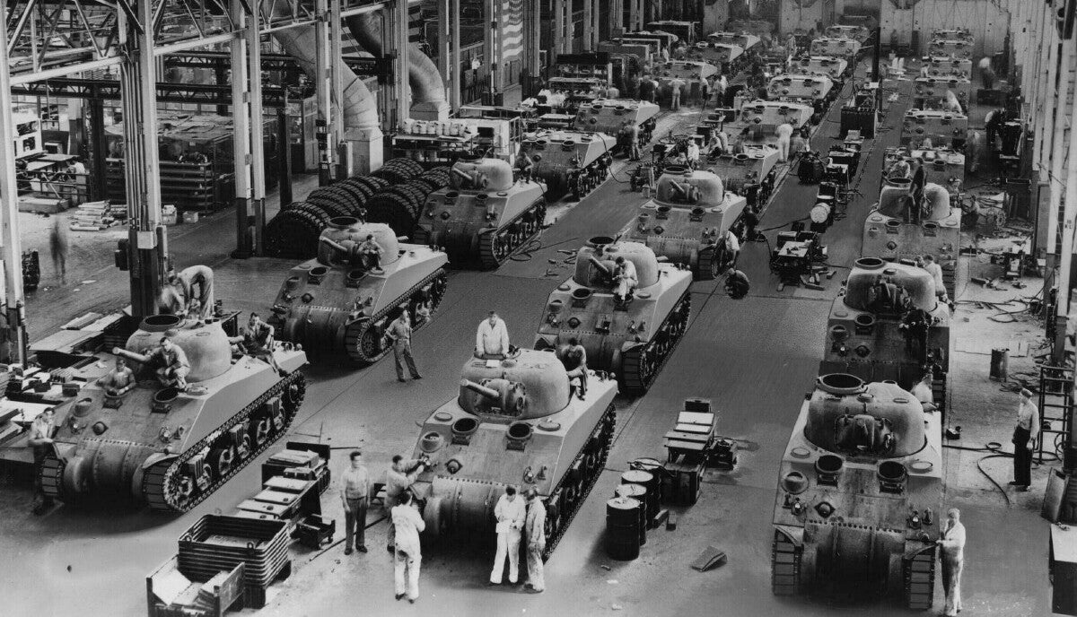 Um4 Sherman Tank Detroit Plant Glossy Poster Picture Photo Print Banner Booma Prints