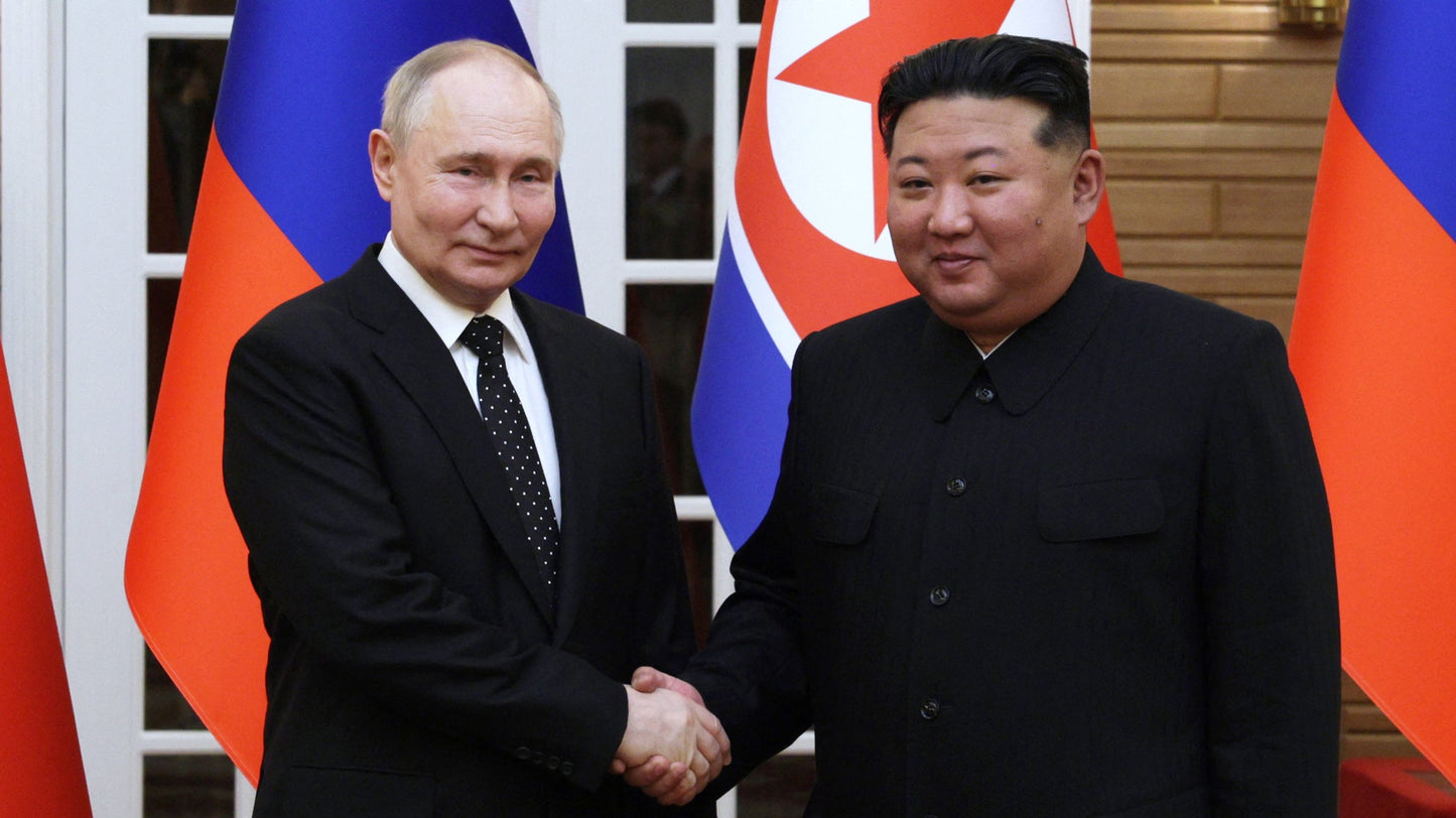 Kim Jong Un Putin Pyongyang Glossy Poster Picture Photo Print Banner Booma Prints
