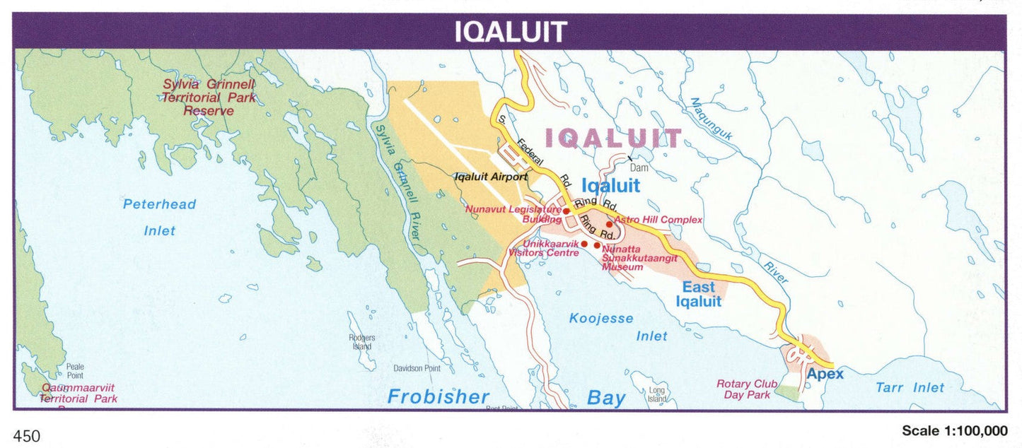 Lqaluit Nunavut Canada Map Glossy Poster Picture Photo Print Banner Booma Prints