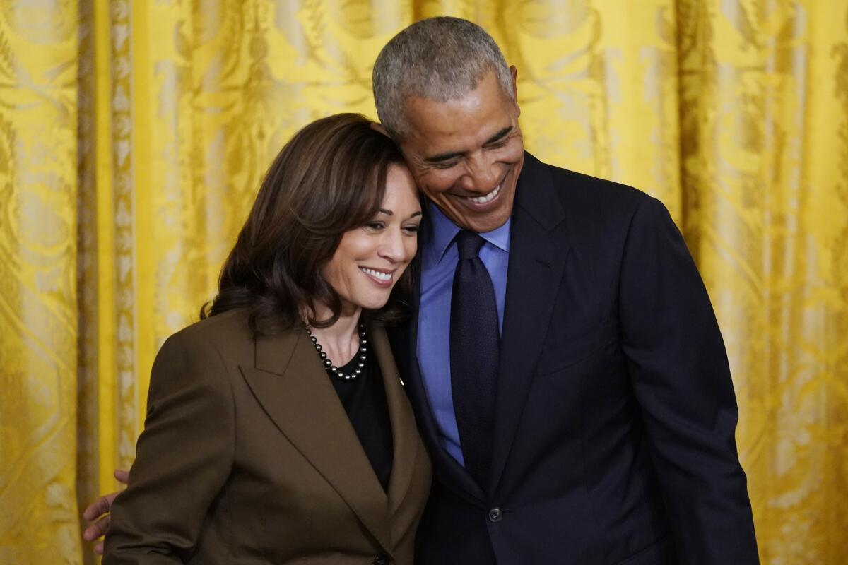 Kamala Harris Pres Barack Obama Glossy Poster Picture Photo Print Banner Booma Prints
