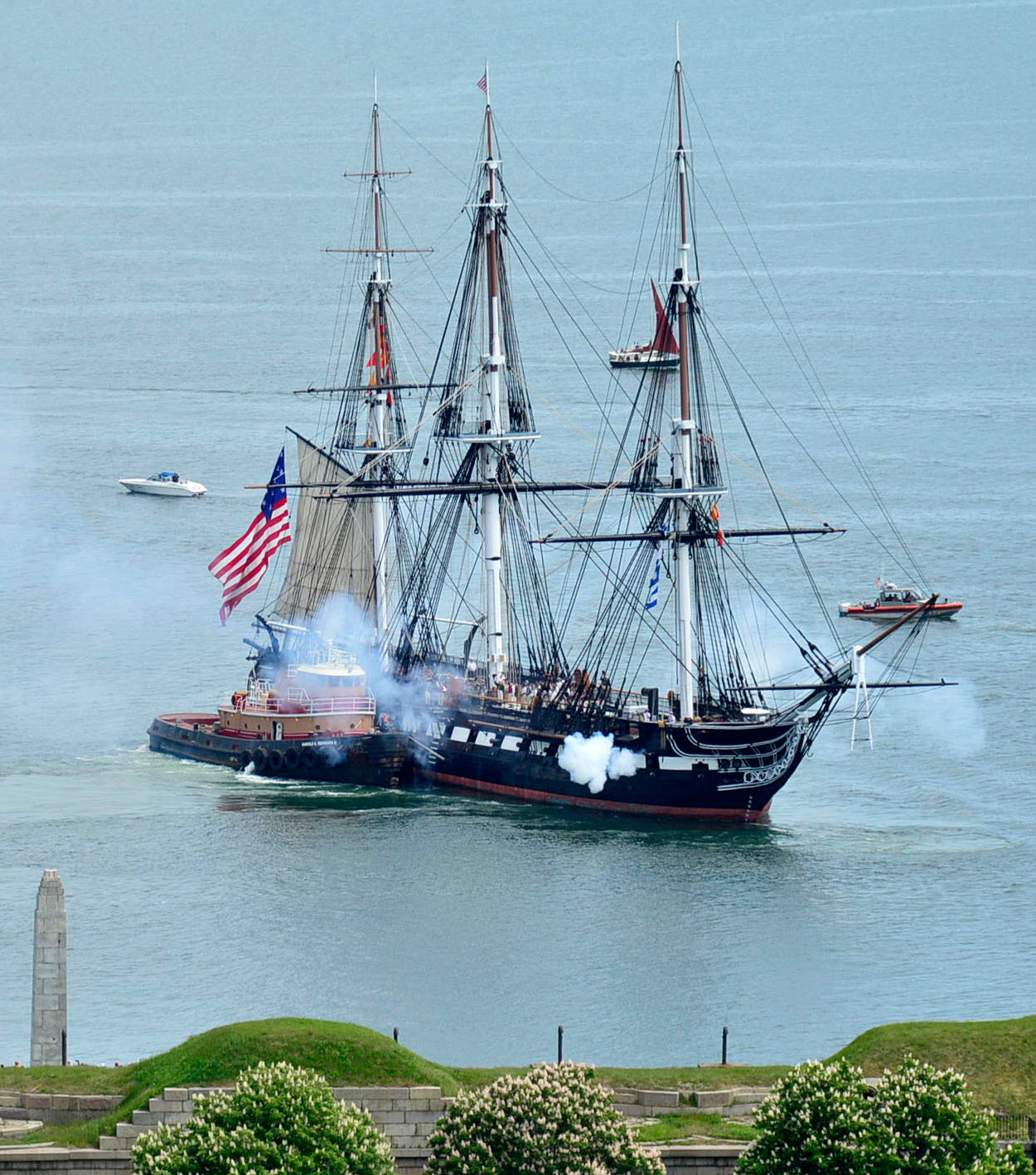Uss Constitution Canons Frigate Glossy Poster Picture Photo Print Banner Booma Prints