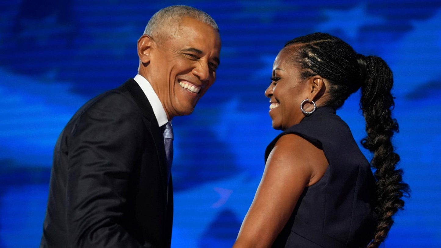 Barack & Michelle Obama Dnc 2024 Glossy Poster Picture Photo Print Banner Booma Prints