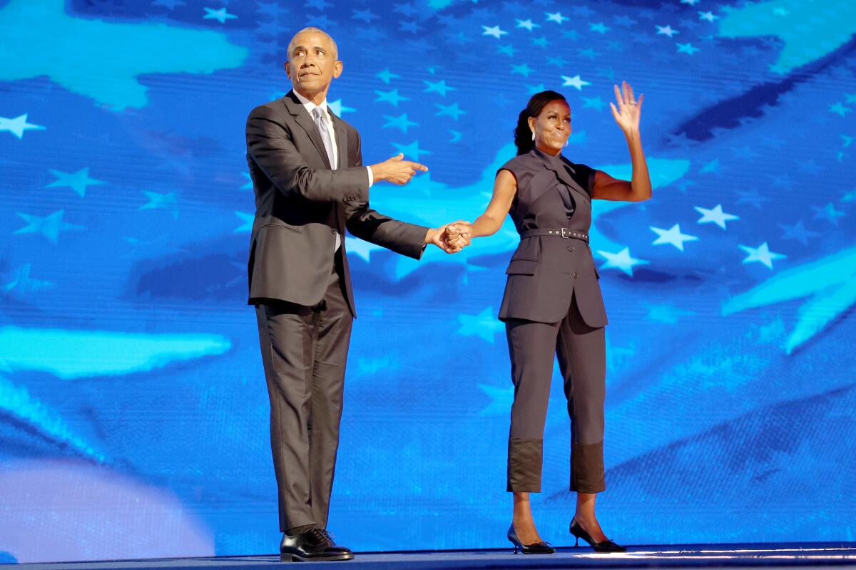 Barack & Michelle Obama 2024 Dem Glossy Poster Picture Photo Print Banner Booma Prints