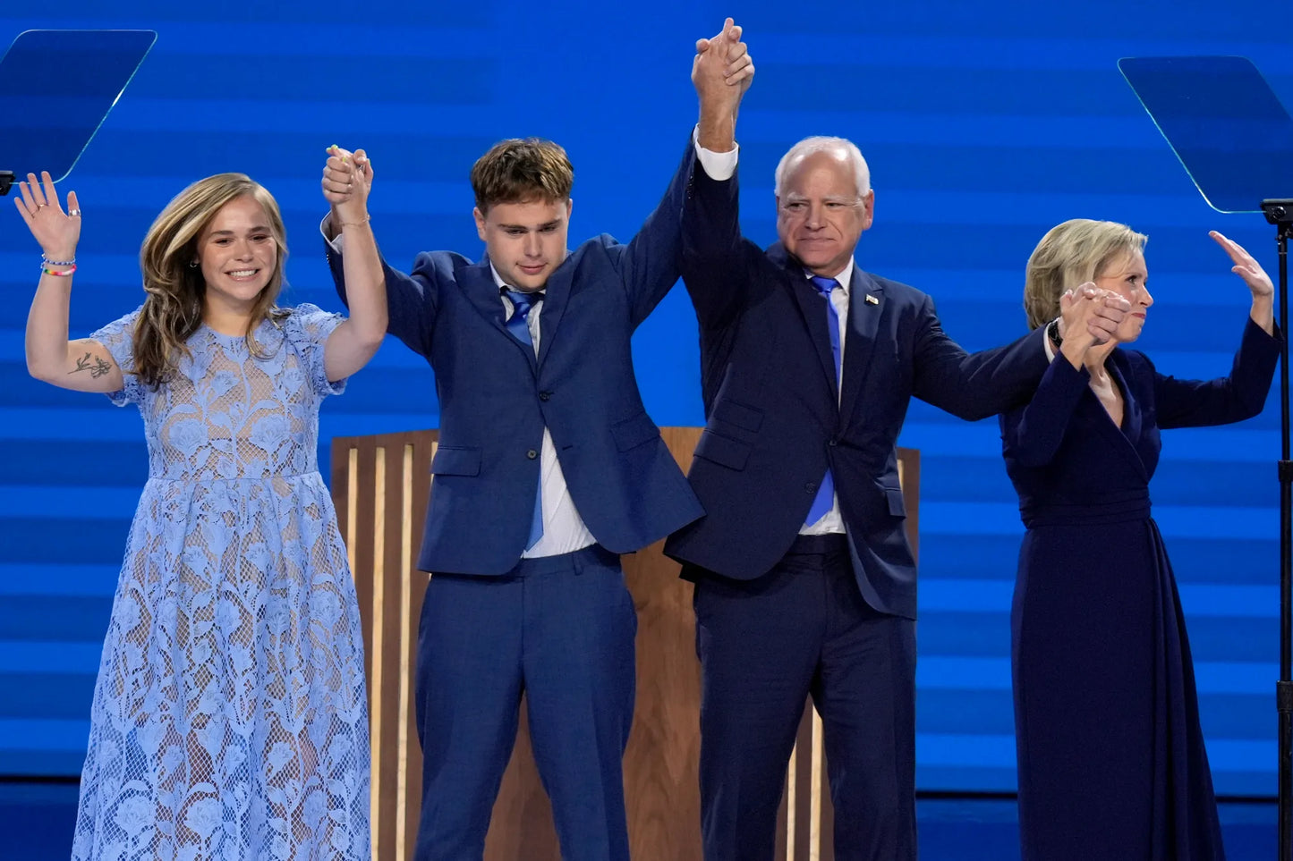 Tim Walz Family Dnc 2024 Glossy Poster Picture Photo Print Banner Booma Prints