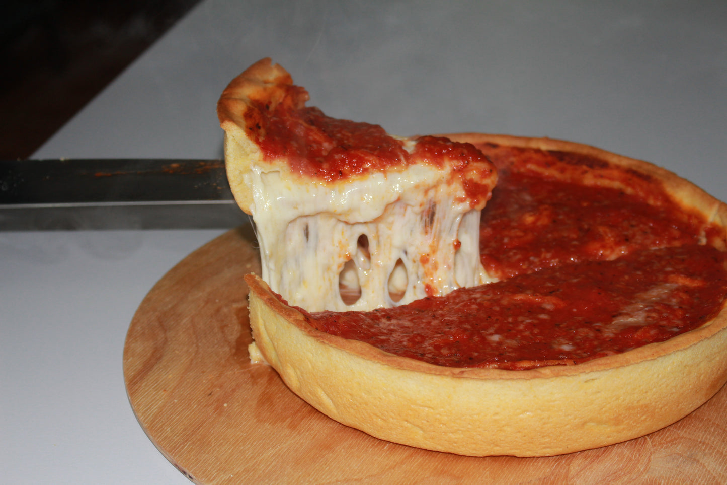 Chicago Deep Dish Stuffed Pizza Glossy Poster Picture Photo Print Banner Booma Prints