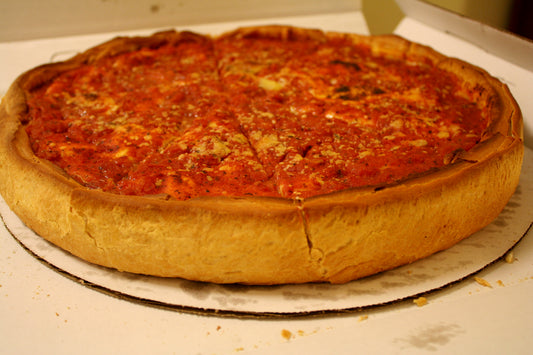 Chicago Pizza Pepperoni Cheese Glossy Poster Picture Photo Print Banner Booma Prints