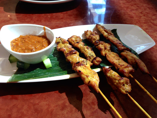 Chicken Satay Skewers Glossy Poster Picture Photo Print Banner Booma Prints