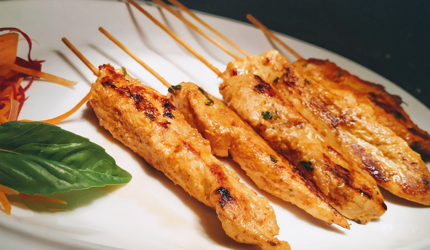 Chicken Satay Grilled Glossy Poster Picture Photo Print Banner Booma Prints