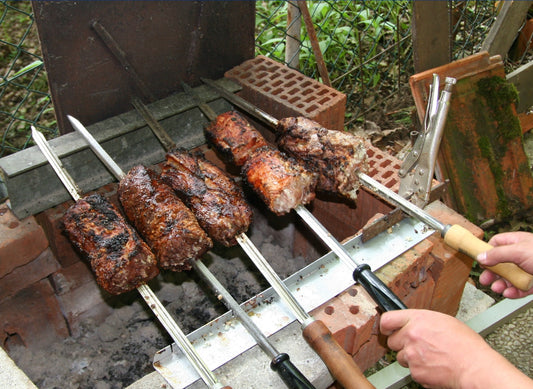 Churrasco Brazil Grilled Meat Glossy Poster Picture Photo Print Banner Booma Prints