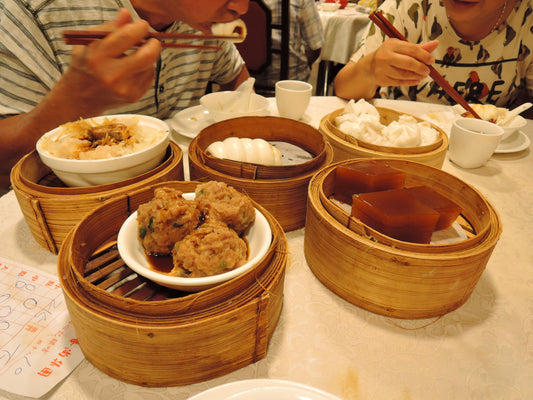 Dim Sum Restaurant Steam Dumpling Glossy Poster Picture Photo Print Banner Booma Prints