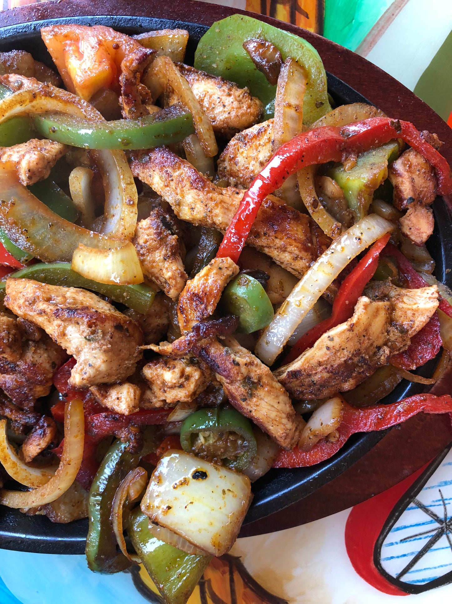 Chicken Fajitas Pepper Onion Glossy Poster Picture Photo Print Banner Booma Prints