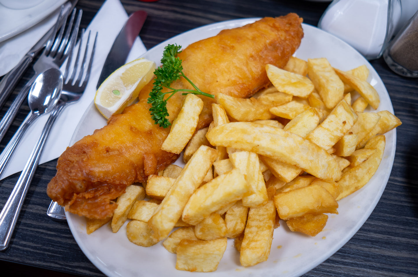 English Fish And Chips Dish Glossy Poster Picture Photo Print Banner Booma Prints
