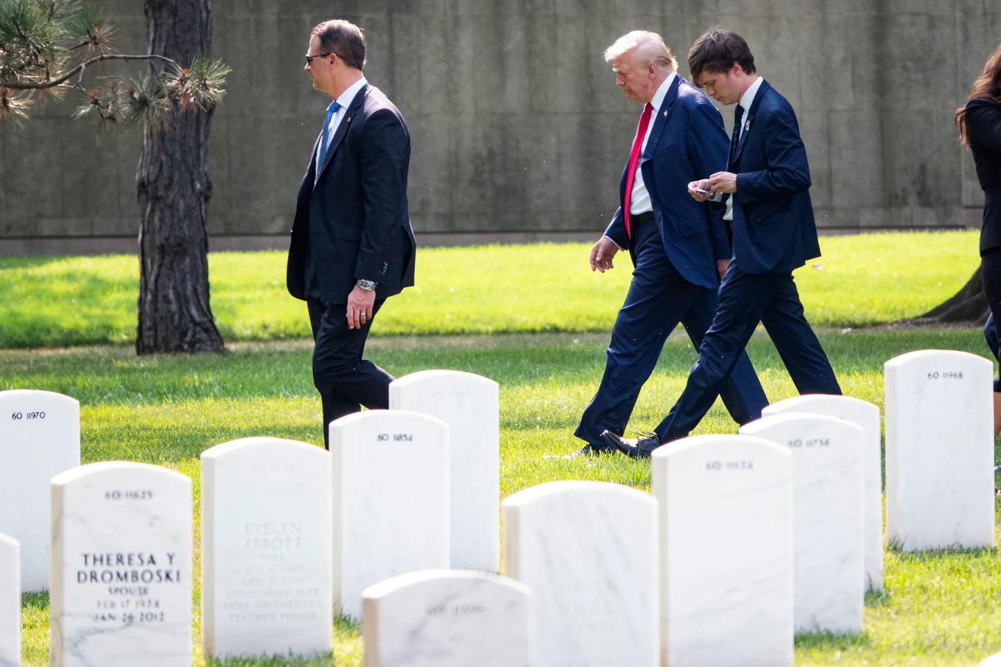 Donald Trump Arlington Cemetery Glossy Poster Picture Photo Print Banner Booma Prints