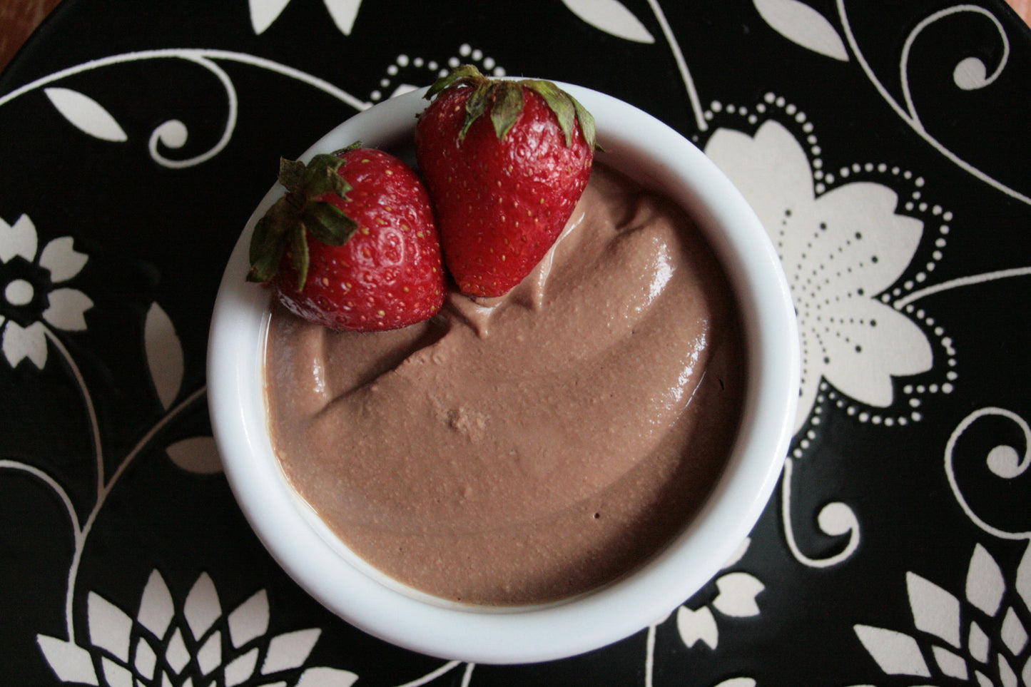Chocolate Mousse Strawberry Glossy Poster Picture Photo Print Banner Booma Prints