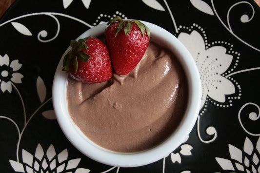Chocolate Mousse Strawberry Glossy Poster Picture Photo Print Banner Booma Prints