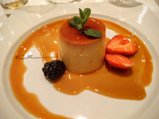 Panna Cotta Caramel Sauce Dessert Glossy Poster Picture Photo Print Banner Booma Prints