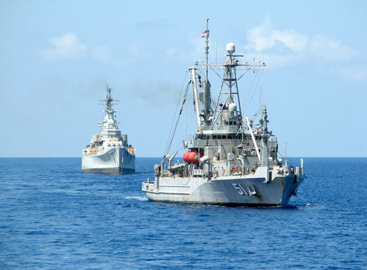 Usns Grasp T-Ars-51 & Des Moines Navy Ship Glossy Poster Picture Photo Print Banner Booma Prints