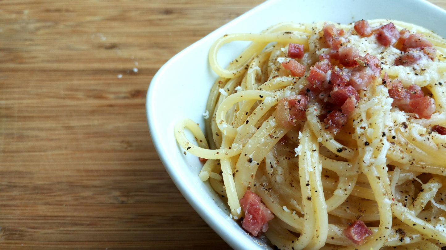 Pasta Carbonara Italian Glossy Poster Picture Photo Print Banner Booma Prints