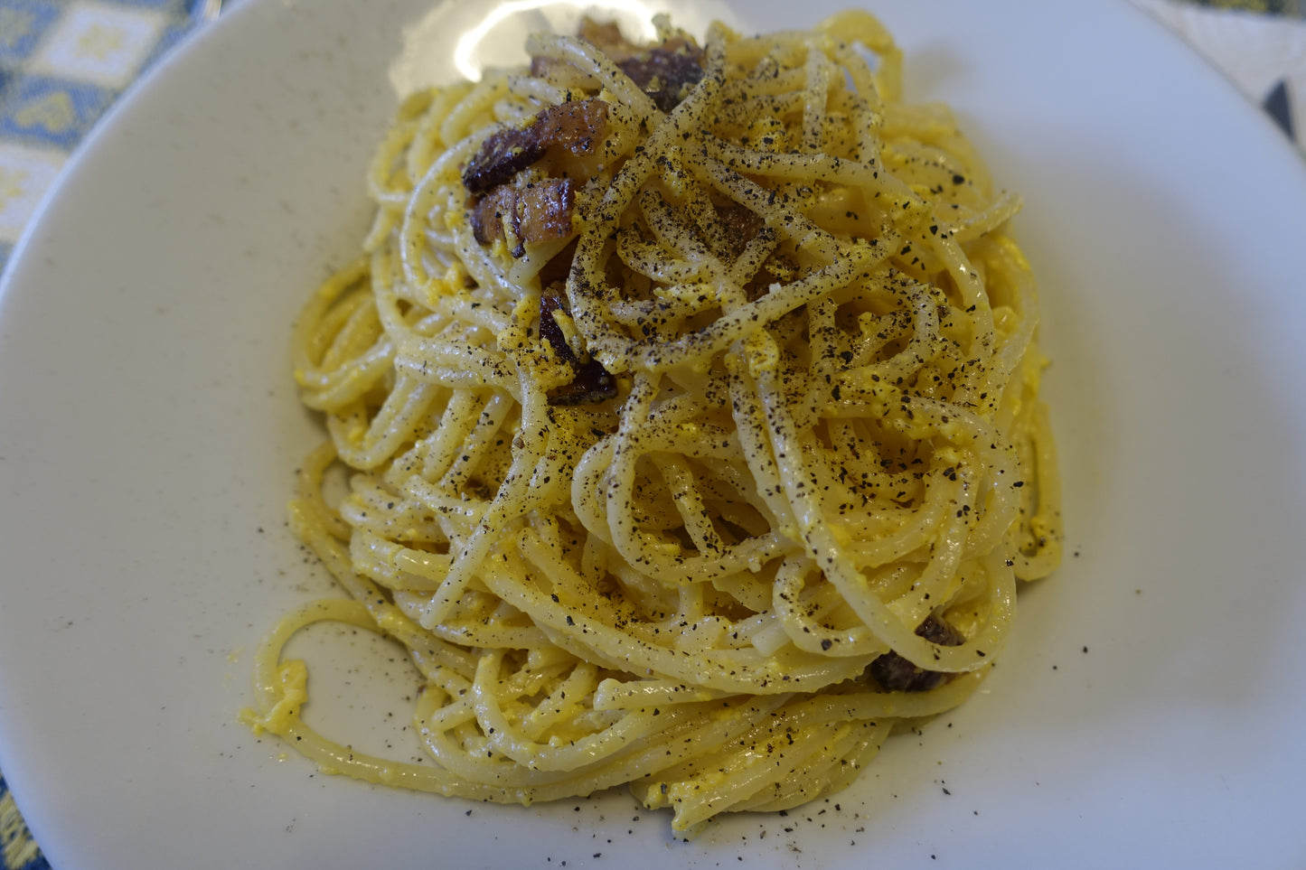 Pasta Carbonara Egg Glossy Poster Picture Photo Print Banner Booma Prints