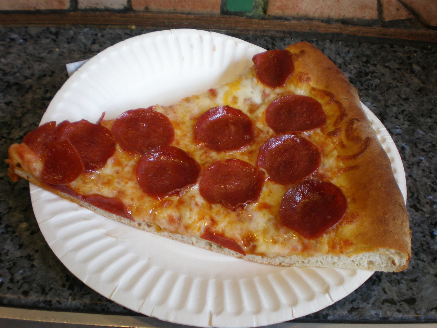 Pepperoni Pizza Slice Glossy Poster Picture Photo Print Banner Booma Prints