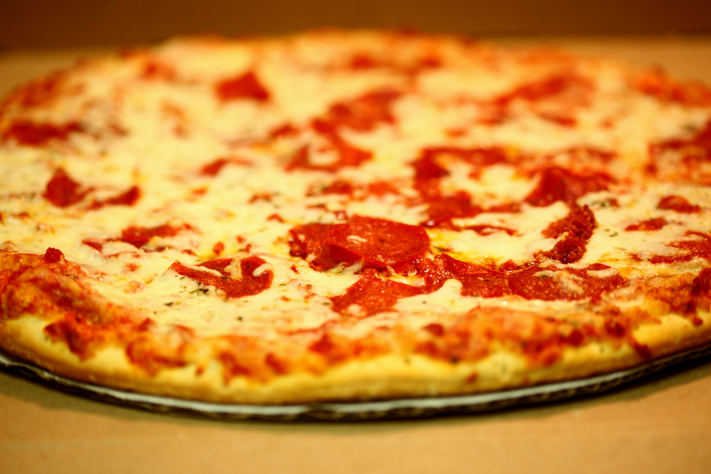 Whole Pepperoni Pizza Glossy Poster Picture Photo Print Banner Booma Prints