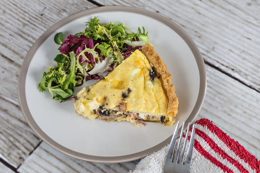 Quiche And Salad Glossy Poster Picture Photo Print Banner Booma Prints