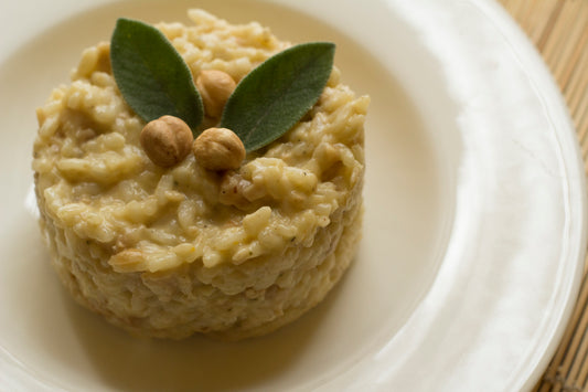Risotto With Cheese Hazelnuts Glossy Poster Picture Photo Print Banner Booma Prints