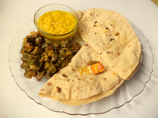Roti With Daal Indian Food Glossy Poster Picture Photo Print Banner Booma Prints