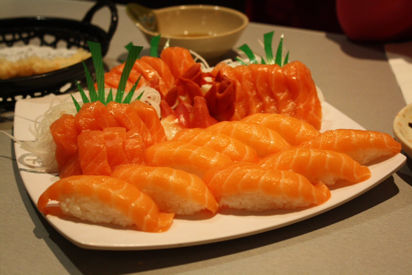 Salmon Sashimi Platter Glossy Poster Picture Photo Print Banner Booma Prints