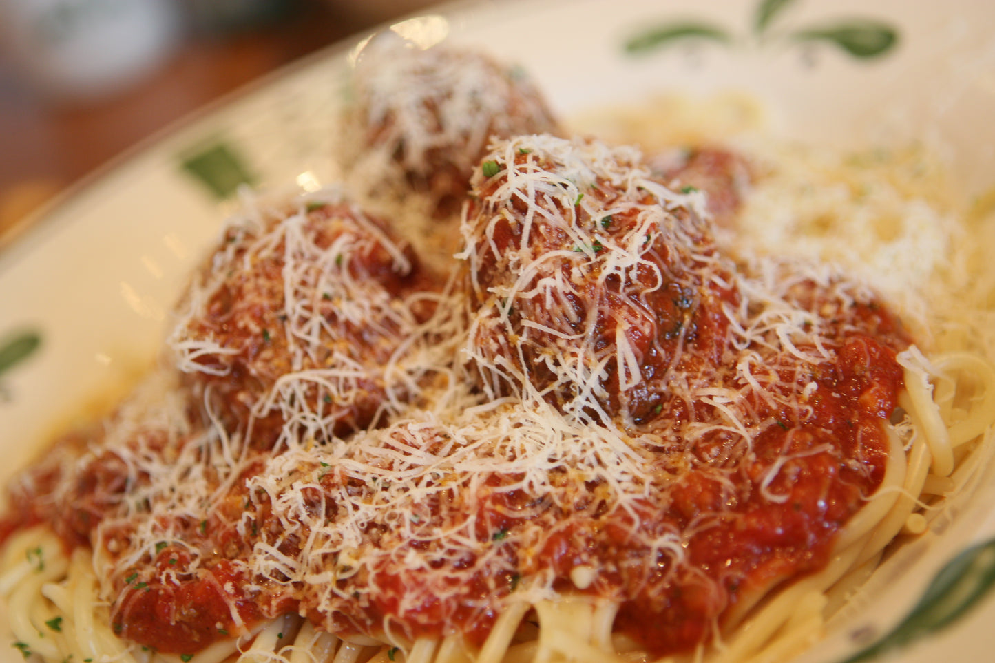 Spaghetti With Meatballs Cheese Glossy Poster Picture Photo Print Banner Booma Prints