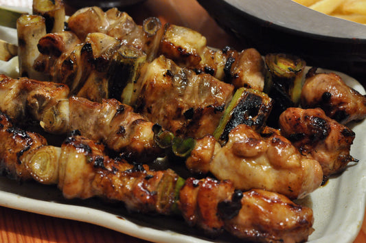 Yakitori Scallion Grilled Chicken Glossy Poster Picture Photo Print Banner Booma Prints