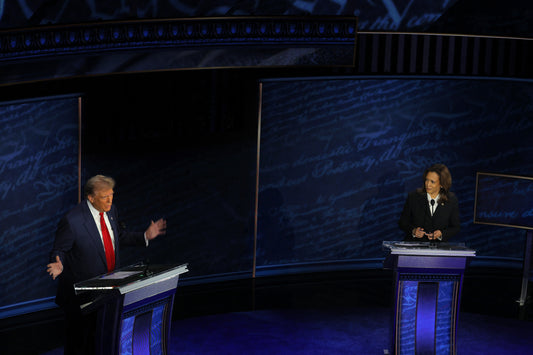 Harris Trump Debate Sept 2024 Glossy Poster Picture Photo Print Banner Booma Prints