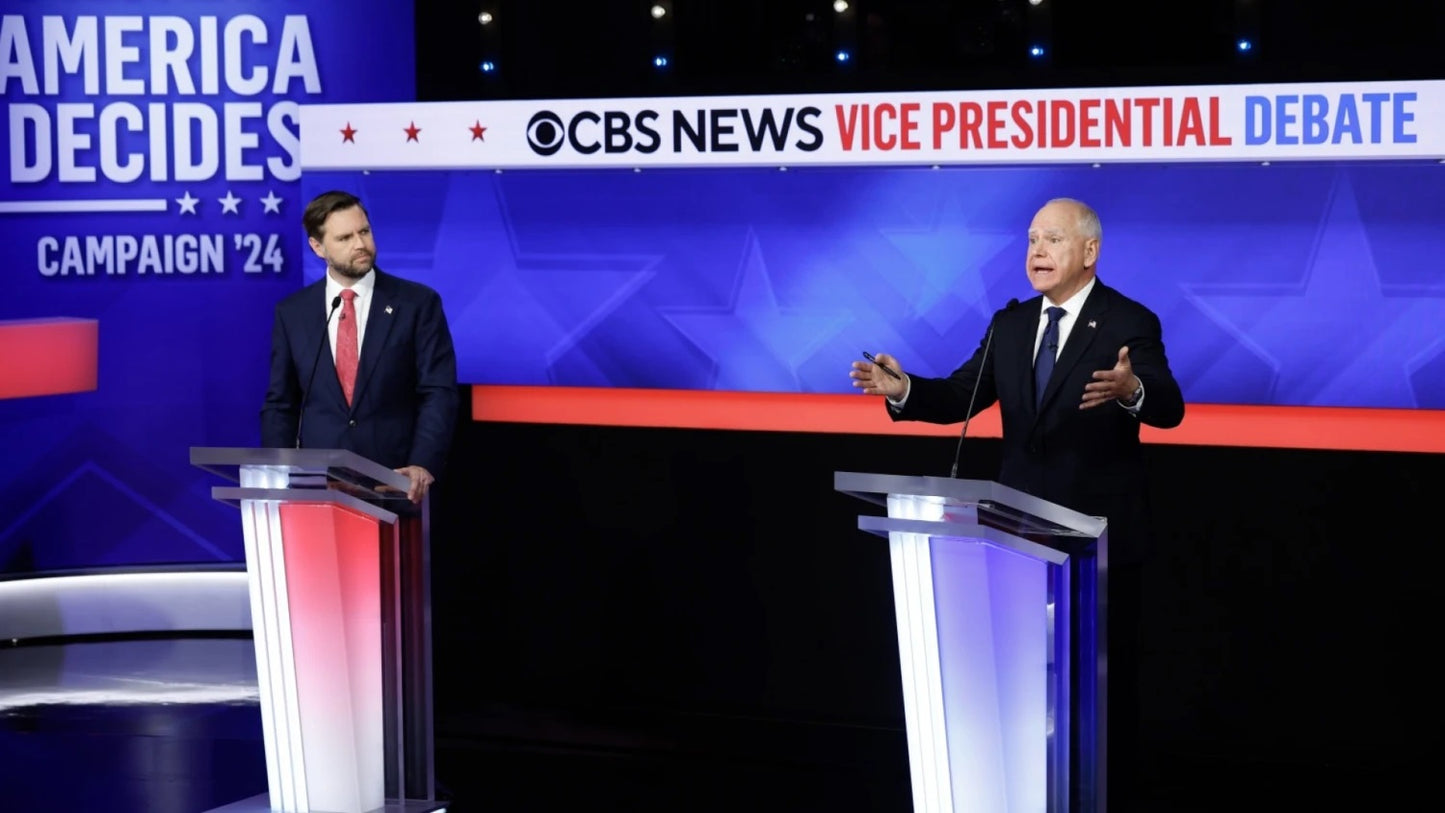 Jd Vance Tim Walz Debate Vice Vp Glossy Poster Picture Photo Print Banner 11264 Booma Prints