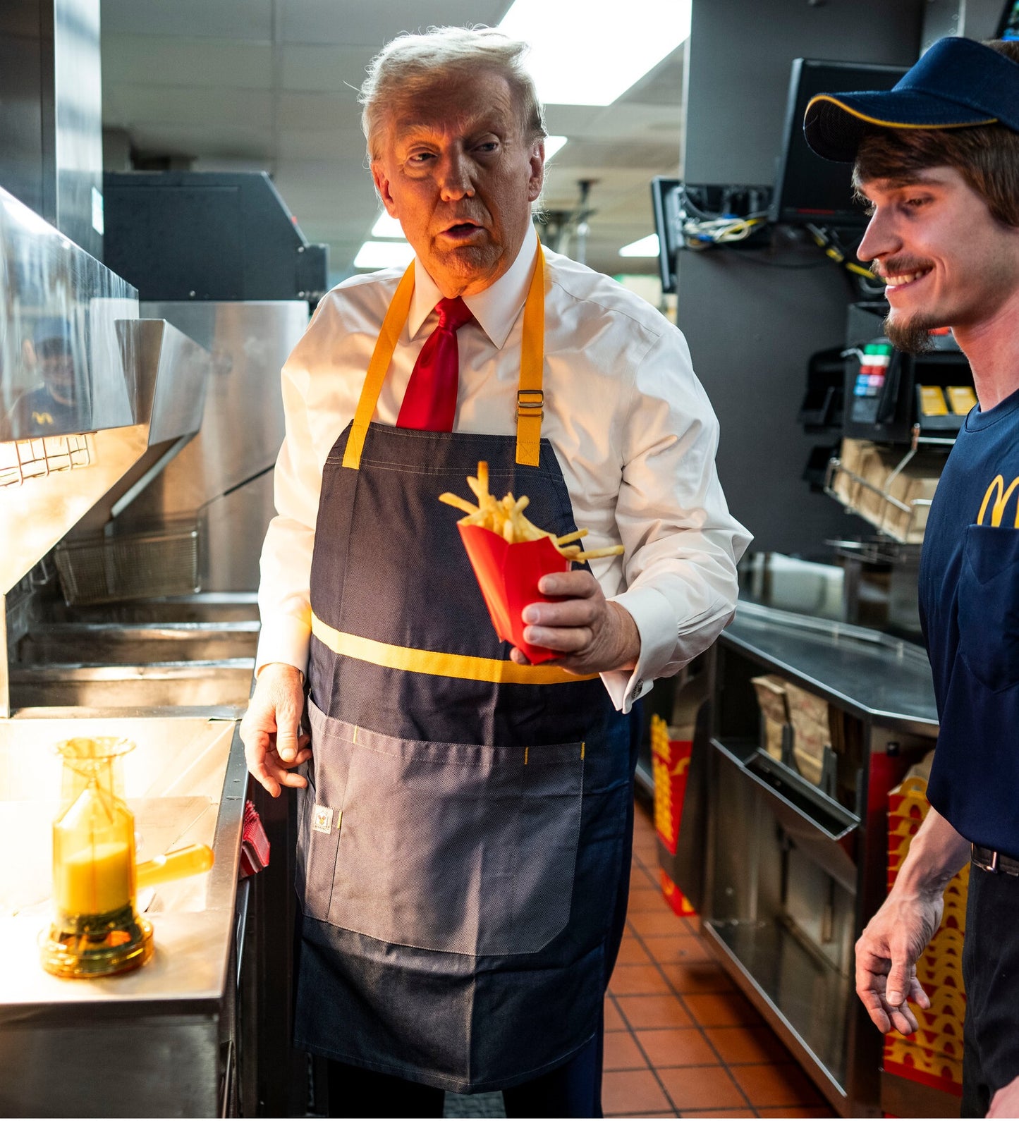 Donald Trump Mcdonalds Fries Glossy Poster Picture Photo Print Banner Booma Prints
