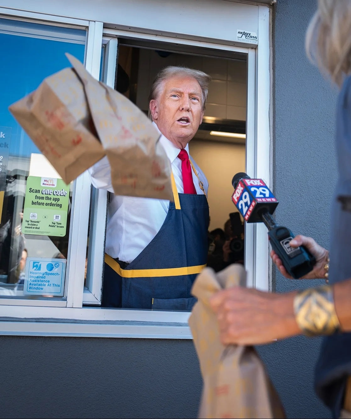 Donald Trump Drive Thru Mcdonalds Glossy Poster Picture Photo Print Banner Booma Prints
