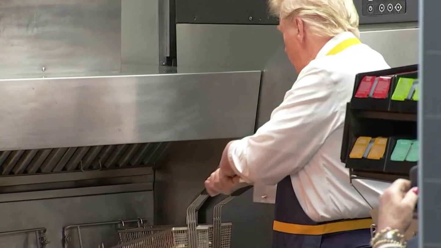 Donald Trump Cooking At Mcdonalds Glossy Poster Picture Photo Print Banner Booma Prints