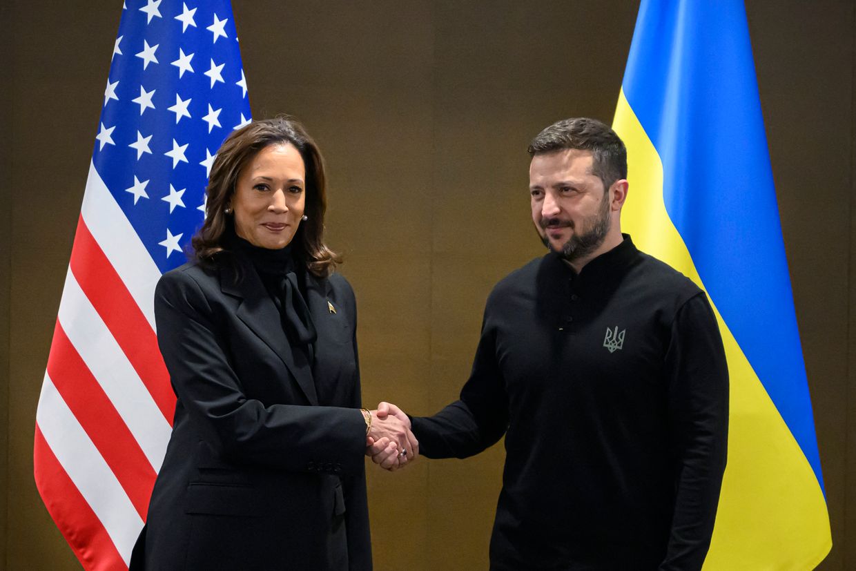 Zelenskyy Kamala Harris Usa Glossy Poster Picture Photo Print Banner Booma Prints