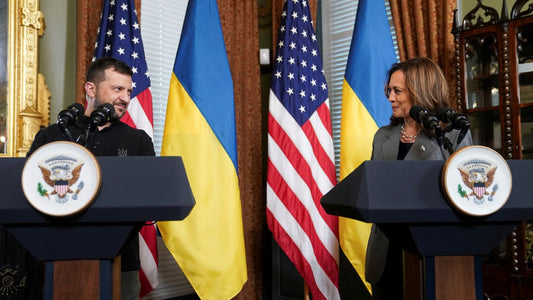 Zelenskyy Harris Us Ukraine Glossy Poster Picture Photo Print Banner Booma Prints