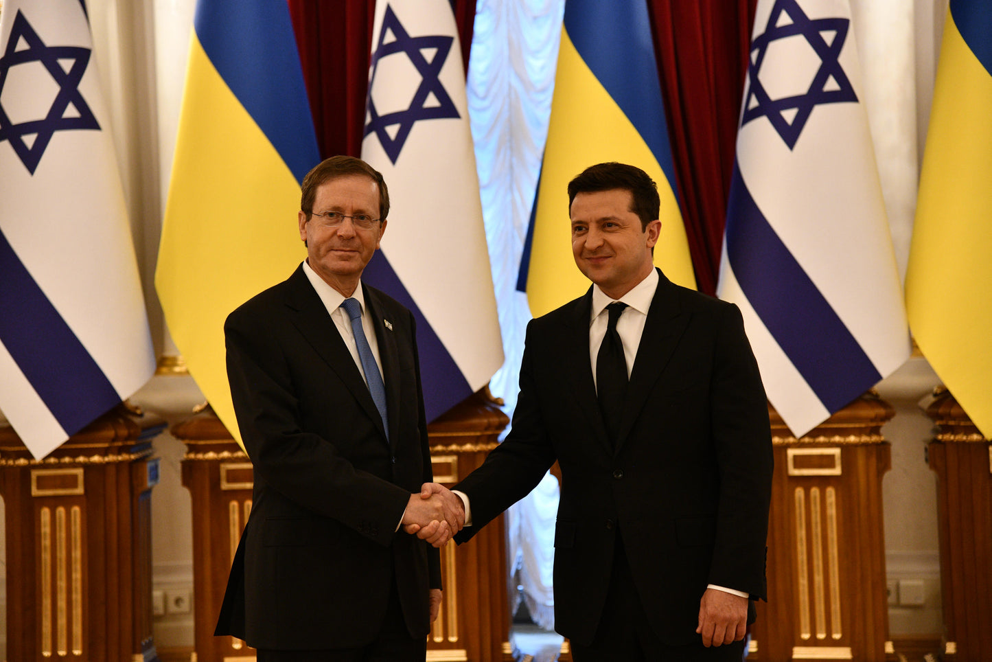 Zelenskyy Isaac Herzog Israel Glossy Poster Picture Photo Print Banner Booma Prints