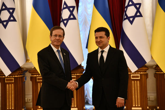 Zelenskyy Isaac Herzog Israel Glossy Poster Picture Photo Print Banner Booma Prints