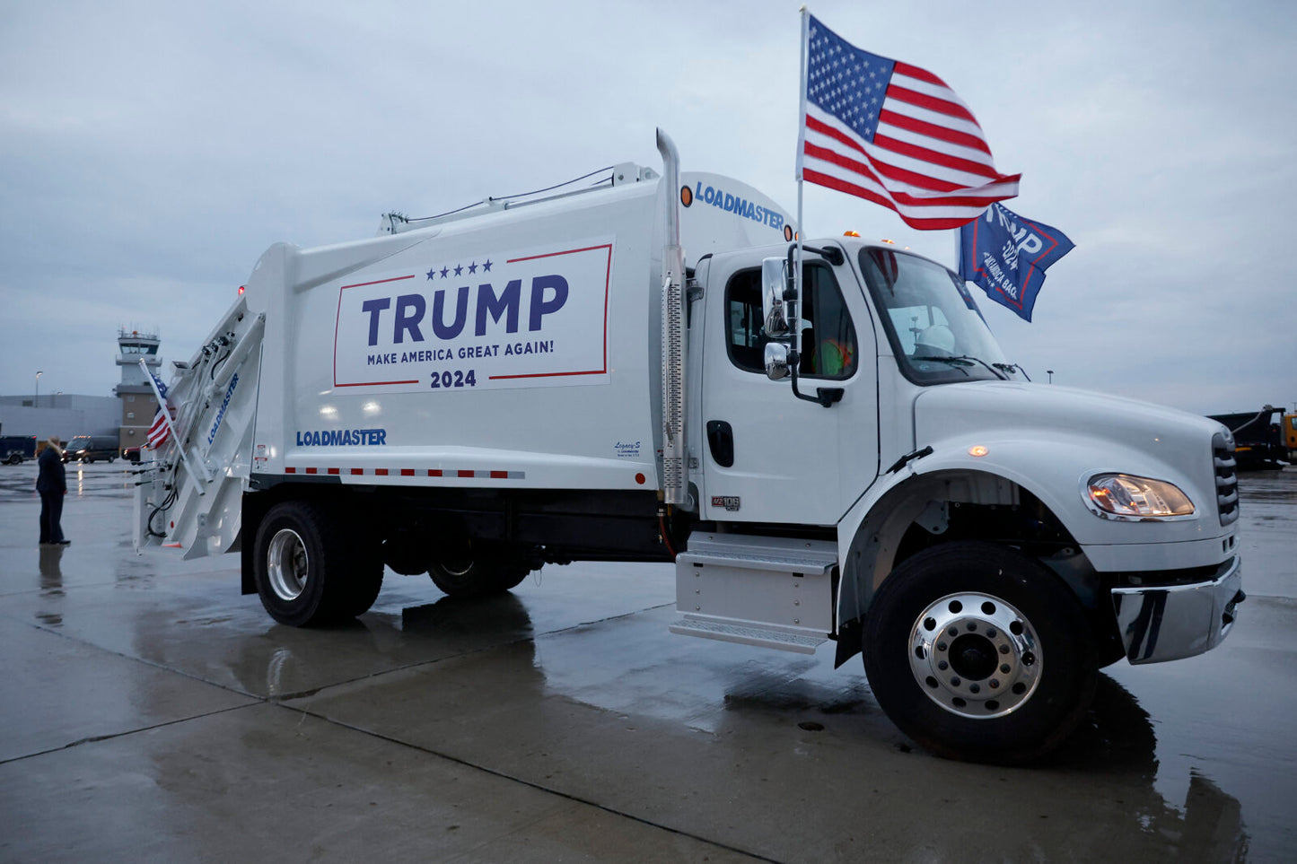 Donald Trump Garbage Truck Glossy Poster Picture Photo Print Banner Booma Prints