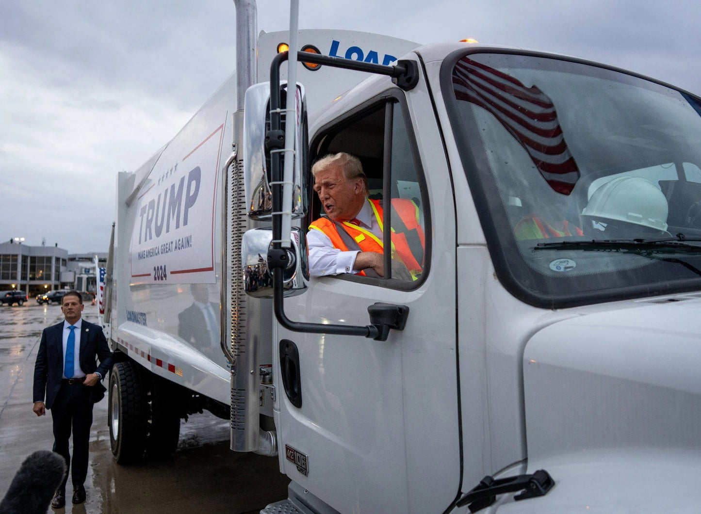 Donald Trump Garbage Truck 2024 Glossy Poster Picture Photo Print Banner Booma Prints