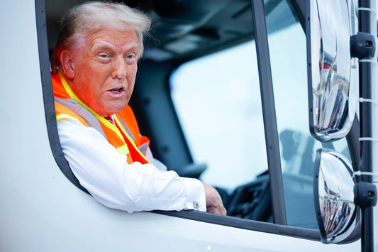 Trump Driving Garbage Truck 2024 Glossy Poster Picture Photo Print Banner Booma Prints