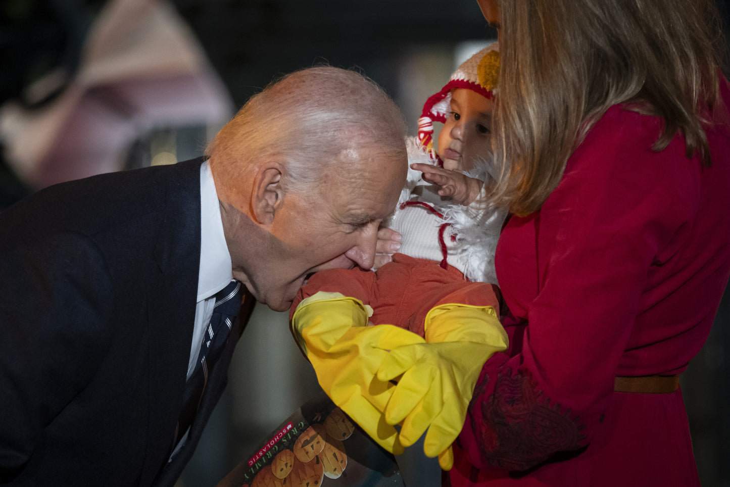 Biden Biting Baby Halloween 2024 Glossy Poster Picture Photo Print Banner Booma Prints