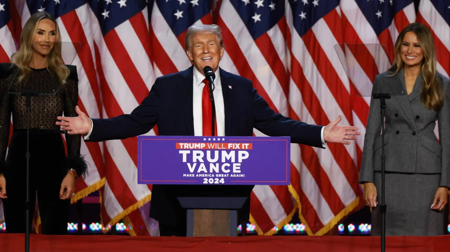Trump Victory Speech Melania 2024 Glossy Poster Picture Photo Print Banner Booma Prints