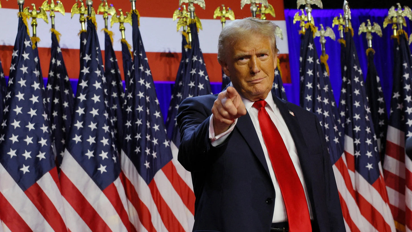 Donald Trump Victory Point 2024 Glossy Poster Picture Photo Print Banner Booma Prints
