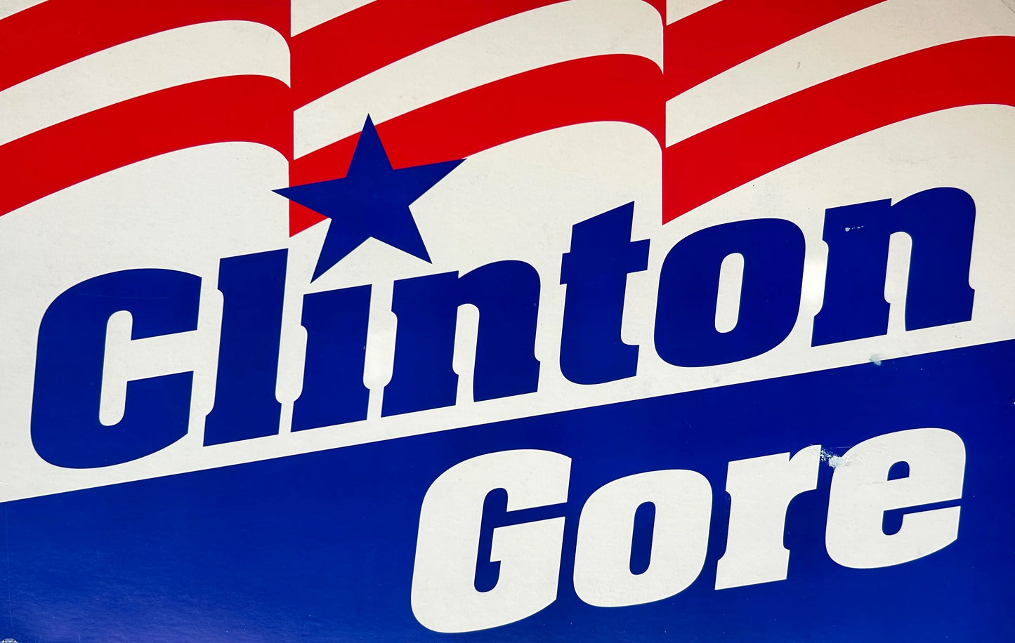 Bill Clinton Gore Compaign Sign Glossy Poster Picture Photo Print Banner Booma Prints