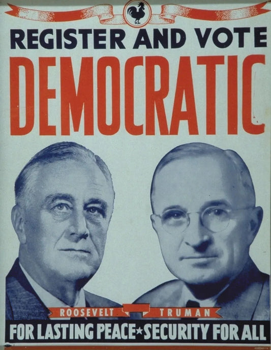 Roosevelt Truman Campaign Sign Glossy Poster Picture Photo Print Banner Booma Prints