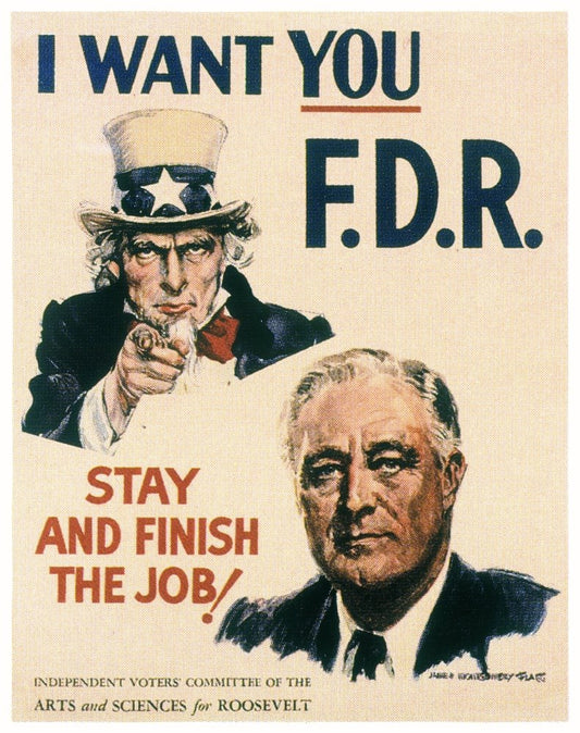 Roosevelt I Want You Ad Sign Glossy Poster Picture Photo Print Banner Booma Prints