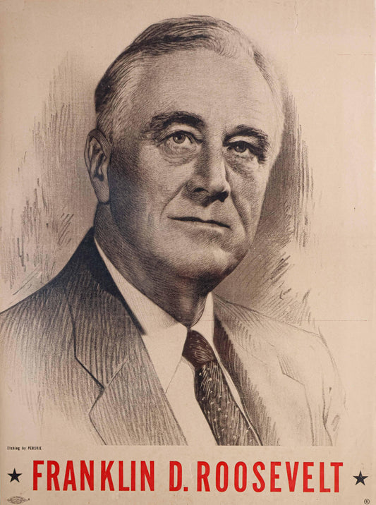Roosevelt Campaign Ad Sign Glossy Poster Picture Photo Print Banner Booma Prints